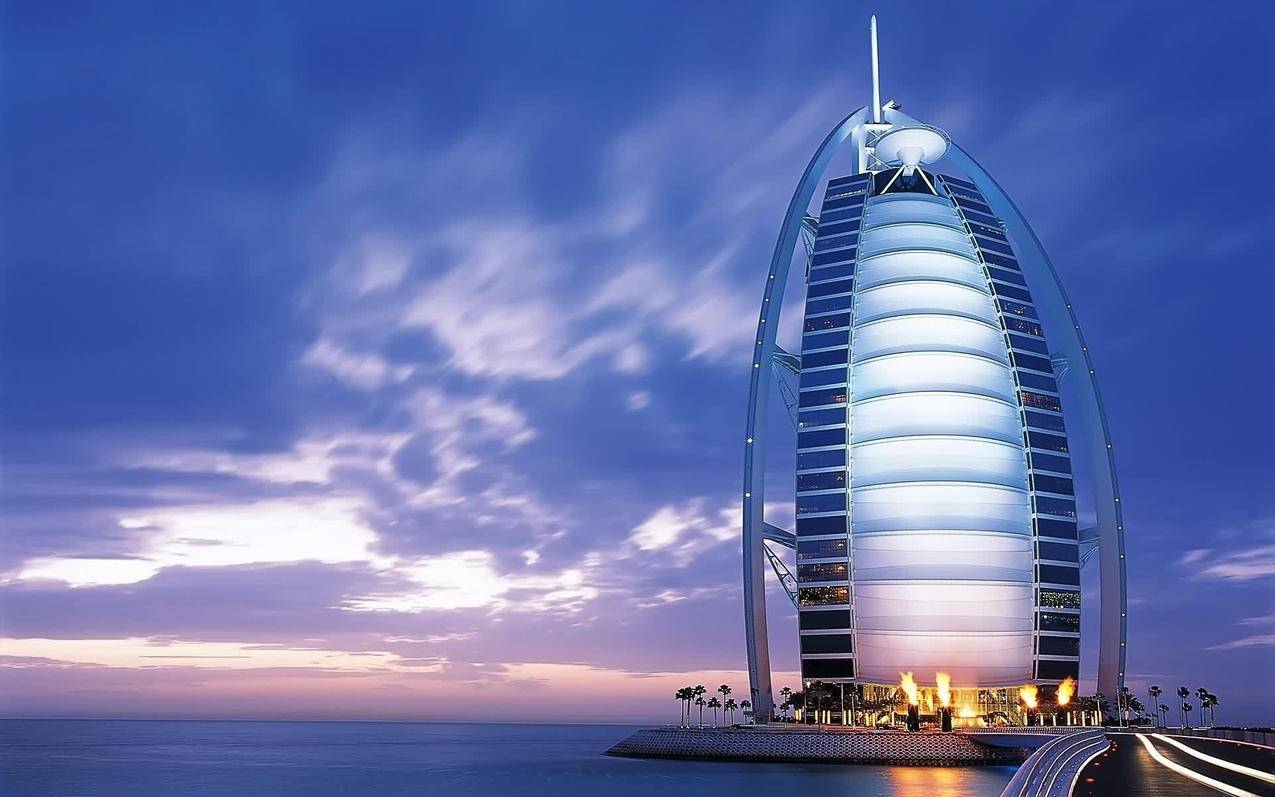 风景世界名著迪拜帆船酒店美丽壮观宽屏高清壁纸