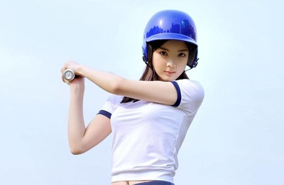 美女模特棒球少女高清壁纸