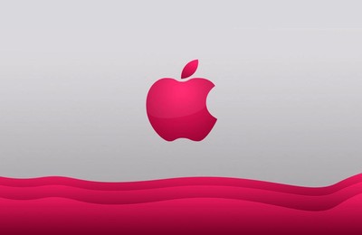 炫酷设计简约品牌苹果红色高清壁纸