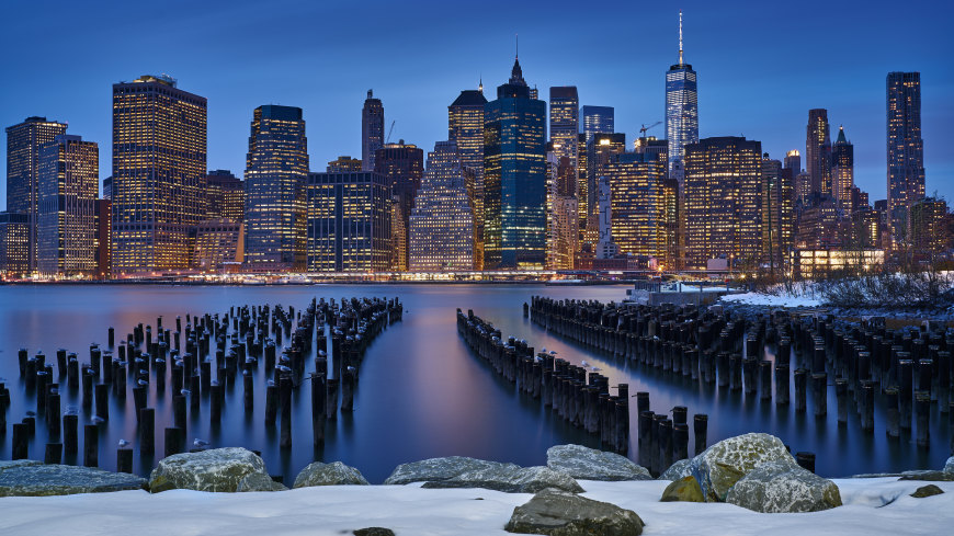曼哈顿城市景观高清壁纸图片 3840x2160